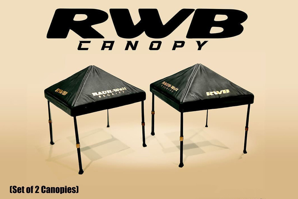 RAUH-Welt BEGRIFF (RWB) Canopy 2 pc. Set, Black - American Diorama AD-2418MJ - 1/64 Scale Figurine - Diorama Accessory