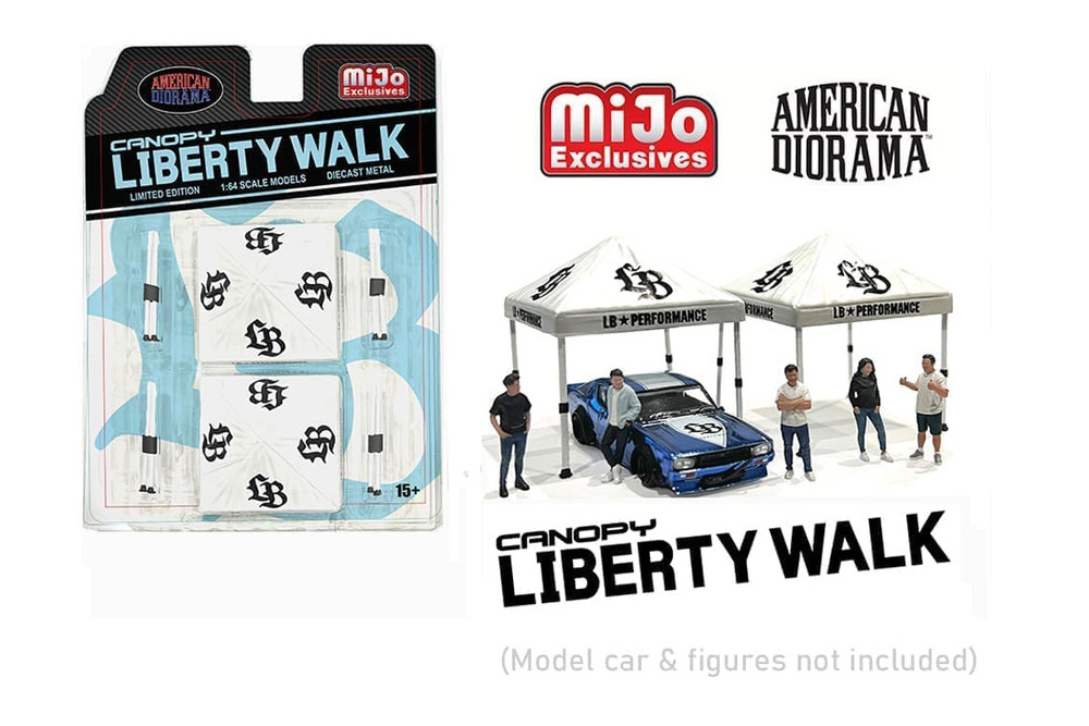 Liberty Walk Canopy 2 pc. Set, White - American Diorama AD-2416MJ