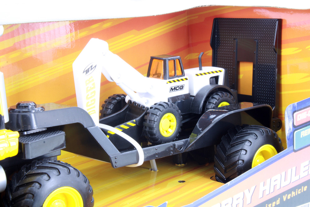 Quarry Haulers Motorized Construction Truck w/Trailer and Digger