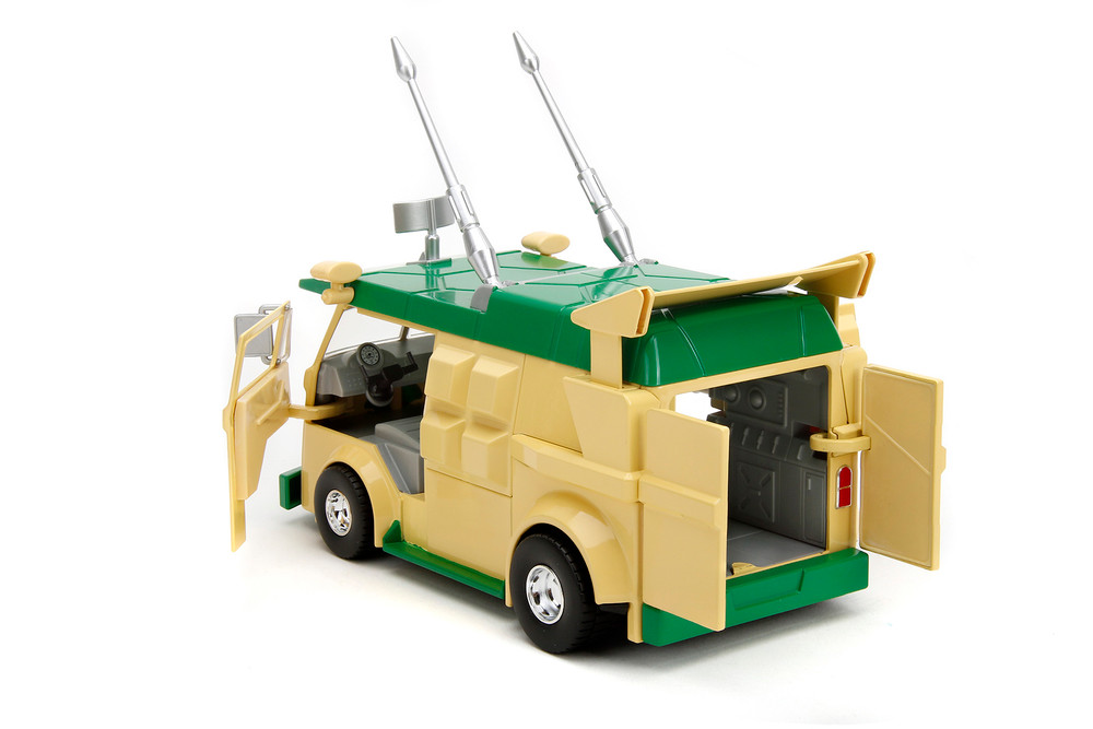 Party Wagon w/Donatello Diecast Figure, Teenage Mutant Ninja Turtles - Jada Toys 34529/2 - 1/24 Scale Diecast Model Toy Car
