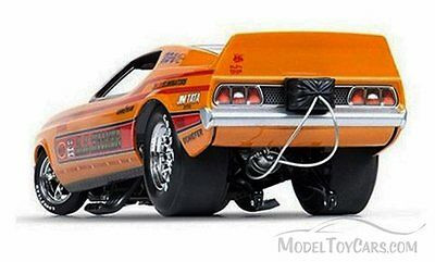 1971 L.A. Hooker Ford Mustang NHRA Funny Car, Orange w/ Red Stripes - Auto World Legends - 1/18 scale diecast model car