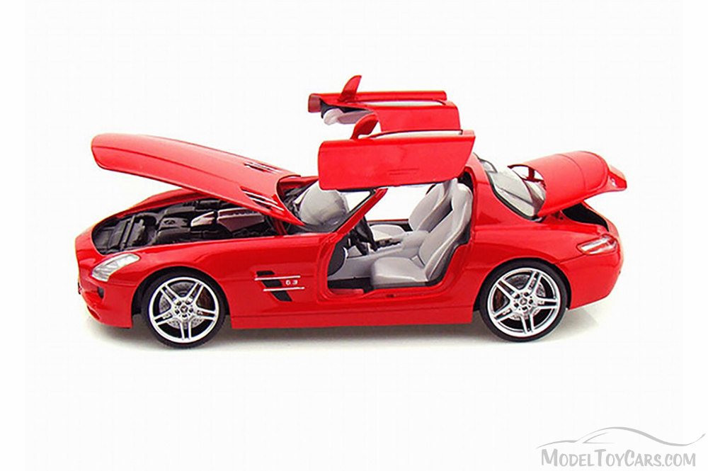 Mercedes-Benz SLS AMG ミニカー レッド 1/18 Scale 1/18 MERCEDES SLS AMG - Maisto Premier Edition, Die