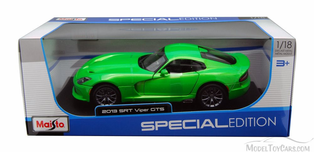 2013 Dodge SRT Viper GTS, Green - Maisto Special Edition 31128GN - 1/18 scale diecast model car