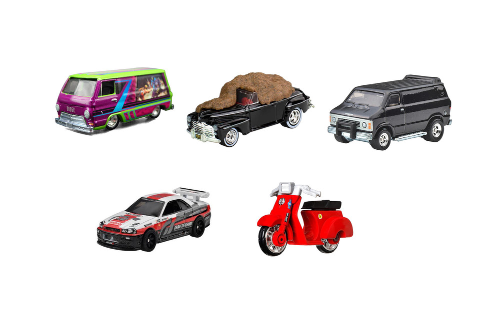 Box of 10 Pop Culture Entertainment Car Assortment - Mattel Hot