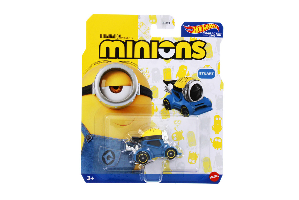 Stuart, Minions, Blue/Yellow - Mattel Hot Wheels HHB74956S - 3" Scale Diecast Model Toy Car