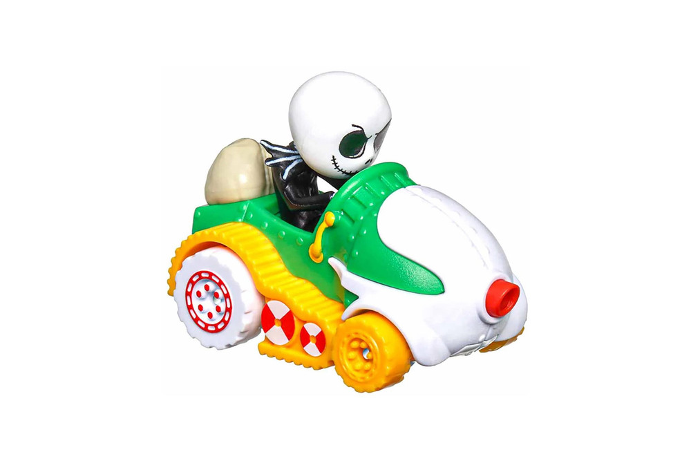 Jack Skellington, The Nightmare Before Christmas, Green/Yellow - Mattel Hot Wheels HKB86956M - 2.25" Scale Diecast Model Toy Car