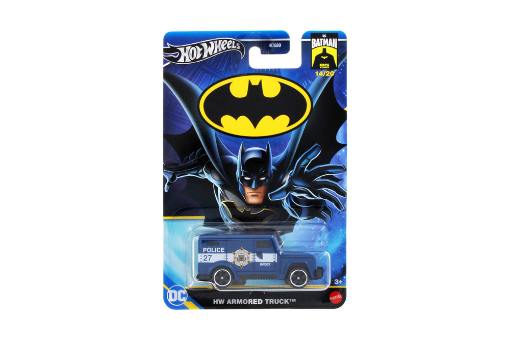 GCPD HW Armored Truck, Blue - Mattel Hot Wheels HDG89956L - 3" Scale Diecast Model Toy Car