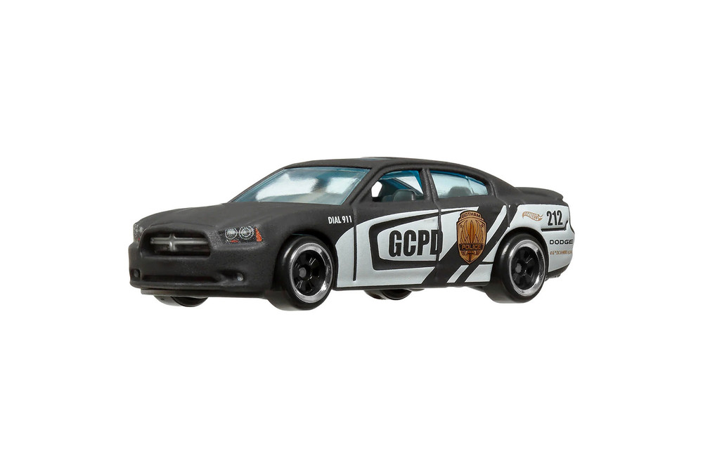 GCPD '11 Dodge Charger RT Police Car, White - Mattel Hot Wheels HDG89956L - 3" Scale Diecast Model Toy Car