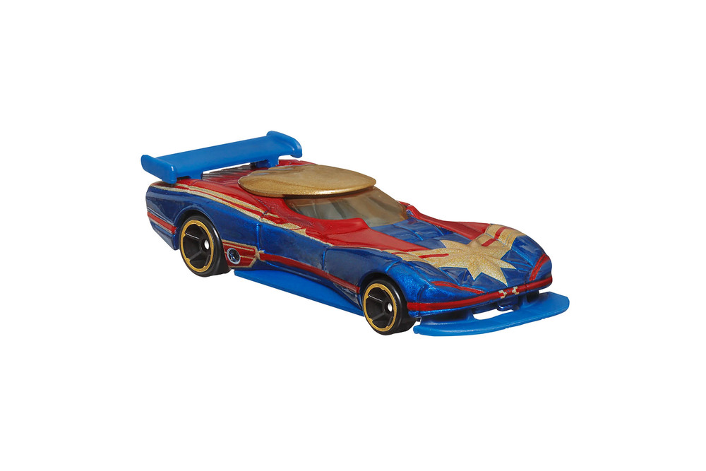 Captain Marvel, The Marvels, Blue/Red/Gold - Mattel Hot Wheels HHB74956G - 3" Scale Diecast Model Toy Car