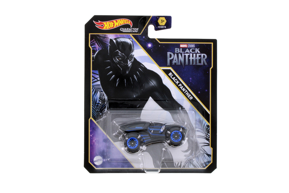Black Panther, Black/Blue - Mattel Hot Wheels HHB74956F - 3" Scale Diecast Model Toy Car
