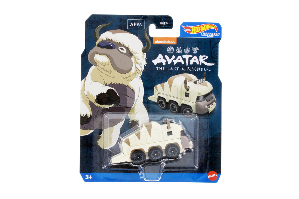 Appa, Avatar The Last Airbender, White - Mattel Hot Wheels HHB74956T - 3" Scale Diecast Model Toy Car