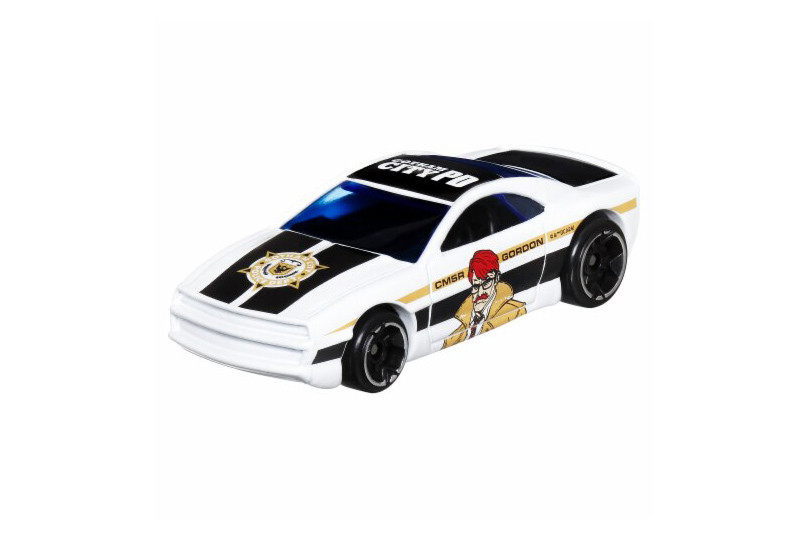 James Gordon Muscle Tone Police Car, White - Mattel Hot Wheels HDG89956K - 3" Scale Diecast Model Toy Car