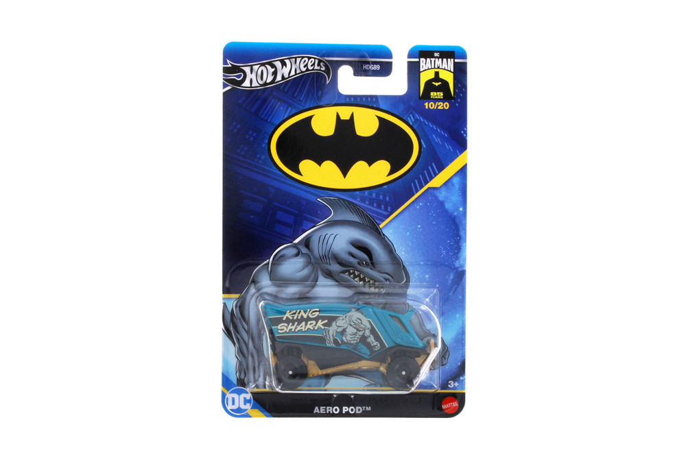 King Shark Aero Pod, Light Blue - Mattel Hot Wheels HDG89956K - 3" Scale Diecast Model Toy Car
