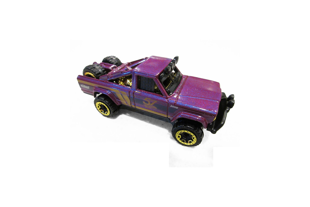 1973 Jeep J10, Purple/Gold - Mattel Hot Wheels HDH54956G - 3" Scale Diecast Model Toy Car