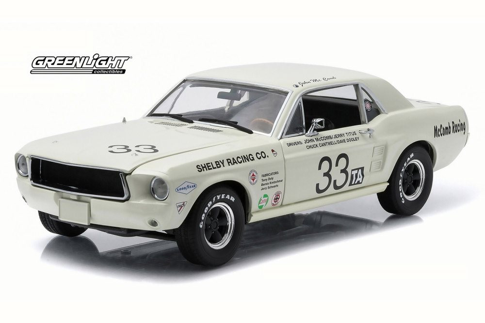 1967 Ford Shelby Mustang #33 John McComb/Jerry Titus, White - Greenlight 12935 - 1/18 Scale Diecast Model Toy Car