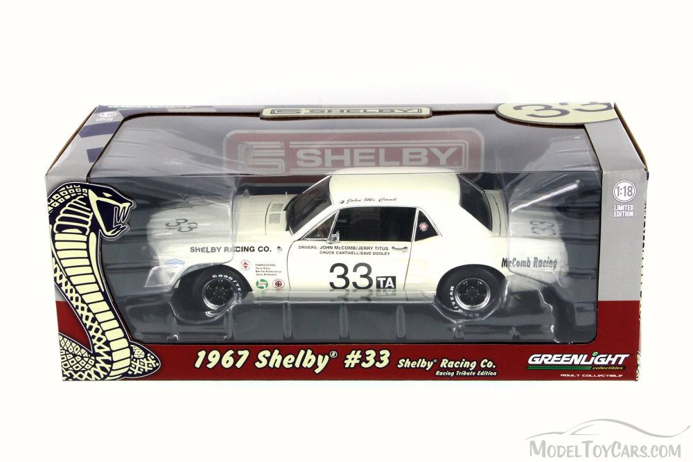 1967 Ford Shelby Mustang #33 John McComb/Jerry Titus, White