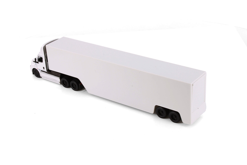Freightliner eCascadia with Container, White - Kinsmart 1303DW - 1/60 Scale Diecast Model Toy Car