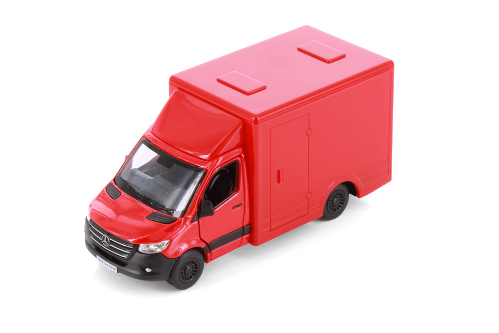Mercedes-Benz Sprinter Box Truck, Red - Kinsmart 5471D - 1/48