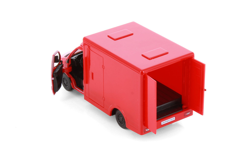 Mercedes-Benz Sprinter Box Truck, Red - Kinsmart 5471D - 1/48