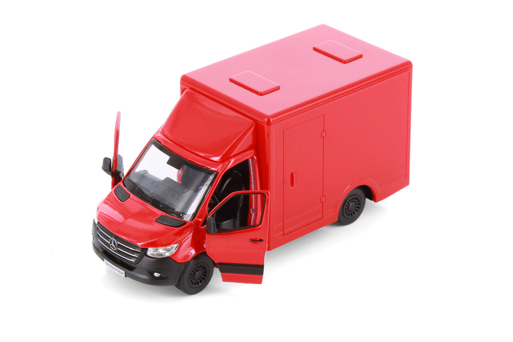 萬代屋【シトロエンDS19ステーションワンゴン赤】tinブリキtoy car箱無 Mercedes-Benz Sprinter Box Truck, Red - Kinsmart 5471D - 1/48