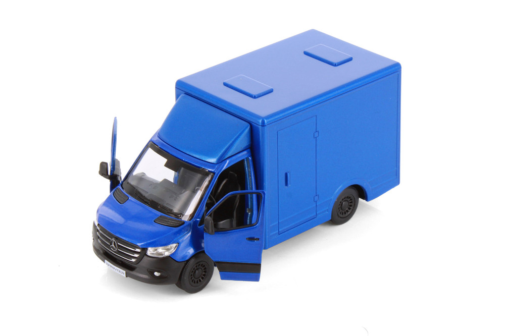Mercedes-Benz Sprinter Box Truck, Blue - Kinsmart 5471D - 1/48