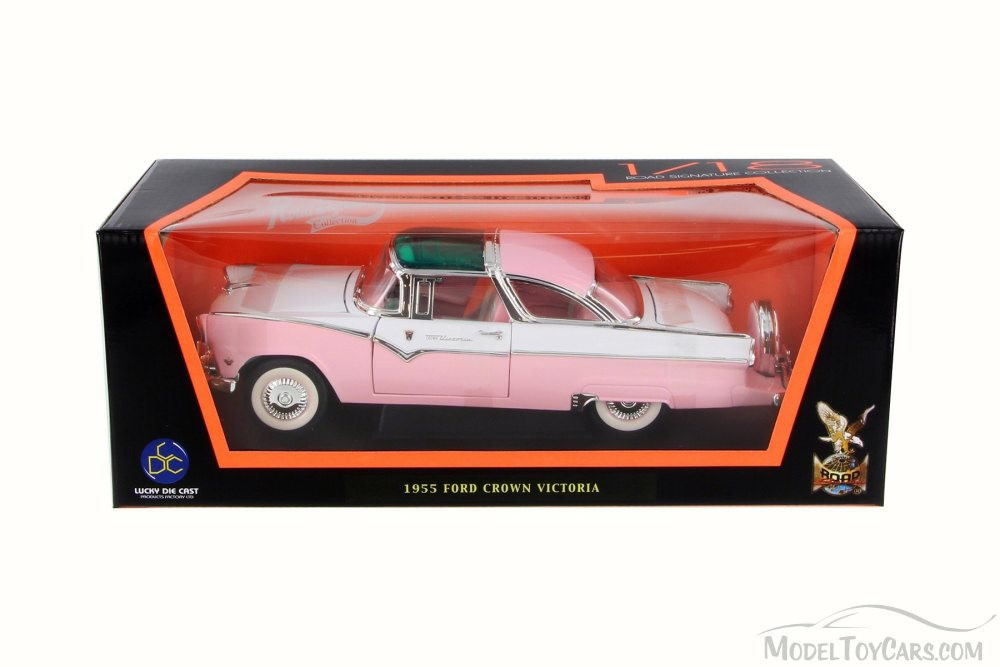 1955 Ford Crown Victoria, Pink - Lucky 92138 - 1/18 Scale Diecast