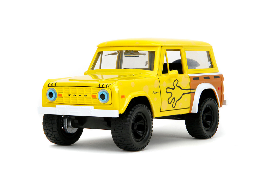 1973 フォード・ブロンコ & スポンジボブ・フィギア 1973 Ford Bronco w/Spongebob Figure, Yellow - Jada Toys 35467 - 1