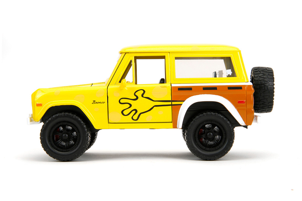 1973 Ford Bronco w/Spongebob Figure, Yellow - Jada Toys 35467 - 1