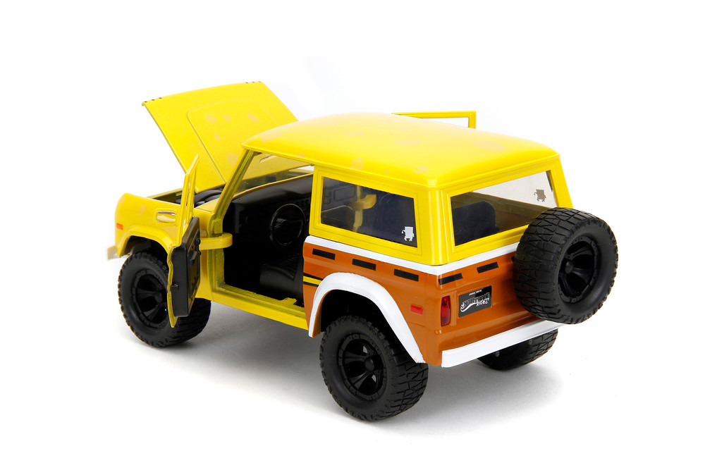 1973 Ford Bronco w/Spongebob Figure, Yellow - Jada Toys 35467 - 1