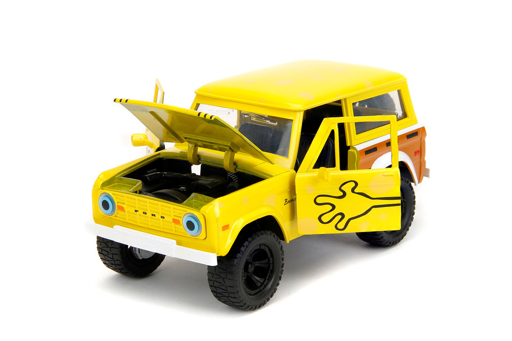 1973 Ford Bronco w/Spongebob Figure, Yellow - Jada Toys 35467 - 1
