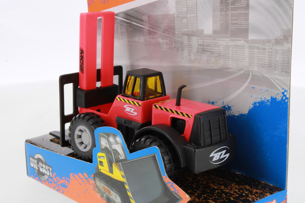 Builder Zone MCG Forklift, Red - Maisto 25203 - 5.25" Scale Diecast Model Toy Car