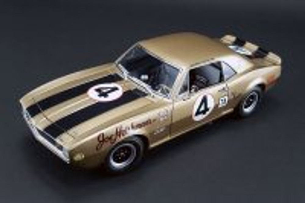 1967 Chevy Camaro Z28, Gold - Acme 1805703 - 1/18 Scale Diecast Model Toy Car