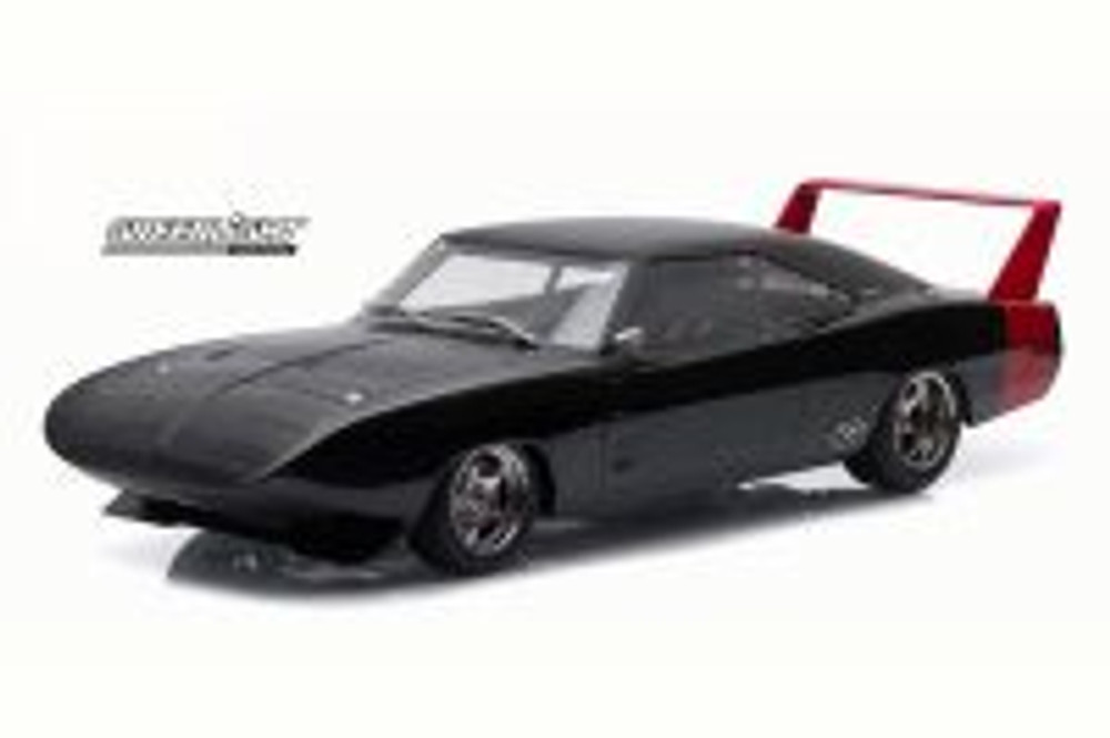 Custom 1969 Dodge Charger Daytona, Black w/red - Greenlight