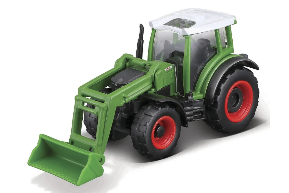 Mini Work Machines Fendt 209 Vario Tractor w/Front Loader, Green - Maisto 15591 - 3.5" Scale Diecast Model Toy Car