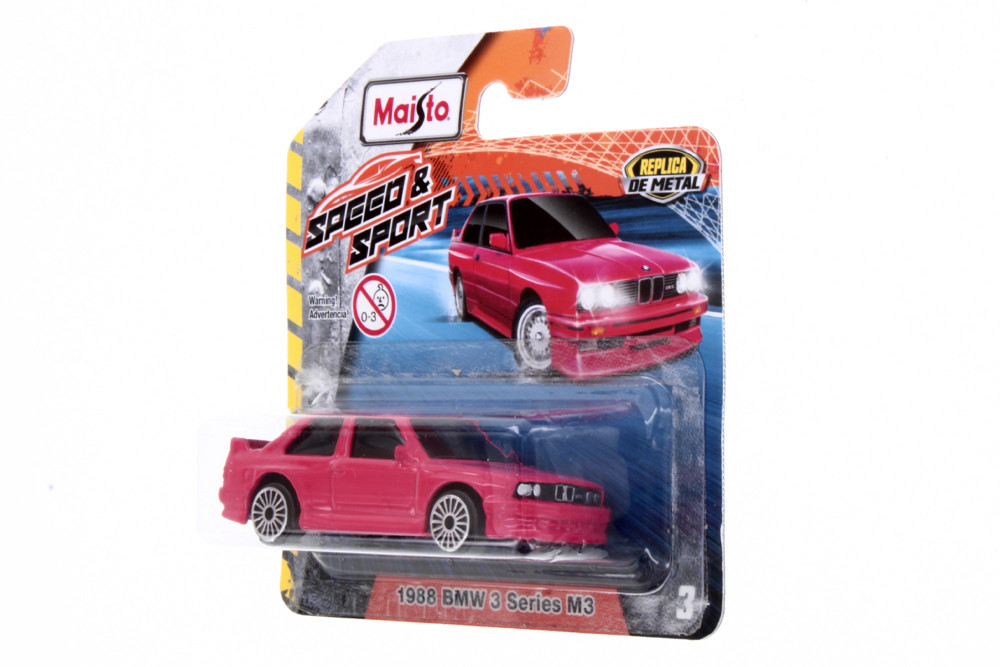 Speed & Sport 1988 BMW 3 Series M3, Red - Maisto 15079 - 1/64