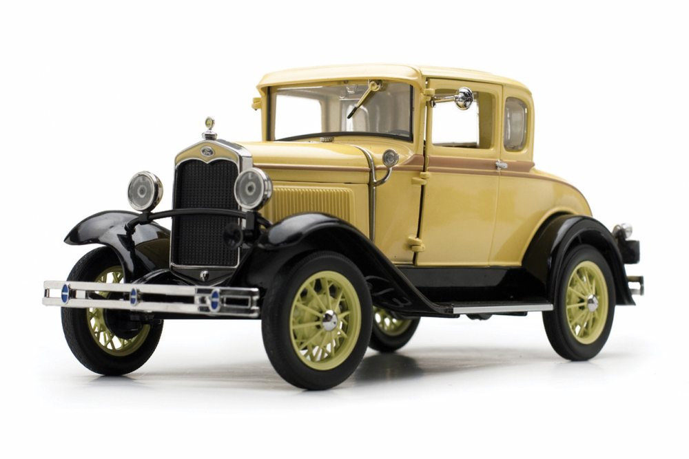 1931 Ford Model A Coupe, Bronson Yellow - Sun Star 6135YL - 1/18 scale Diecast Model Toy Car