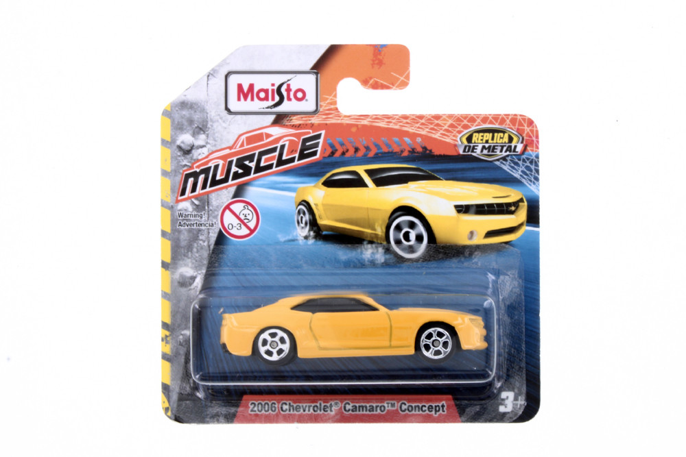 Muscle 2006 Chevy Camaro Concept, Yellow - Maisto 15079 - 1/64