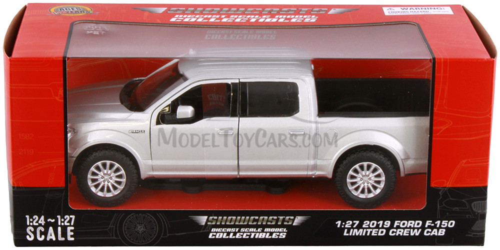 2019 Ford F-150 Limited Crew Cab Pickup Truck, Silver - Showcasts® 71364SV - 1/27 Scale Diecast Model Toy Car