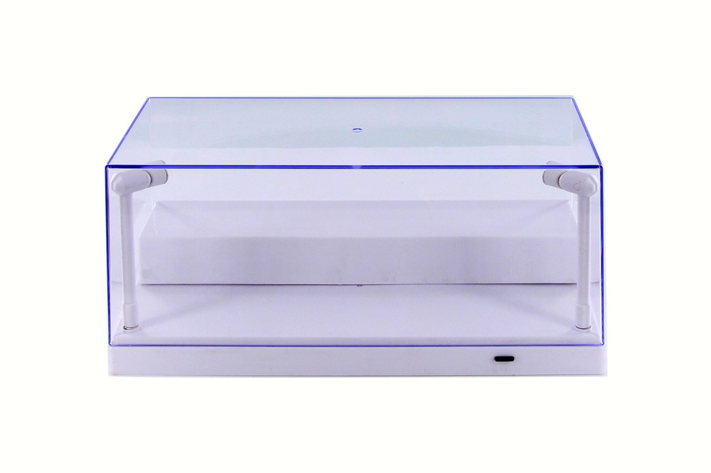 Box of 6 Acrylic LED Display Case w/Removable Riser, White - 9902W - 1/24 Scale Display Case for Diecast Cars