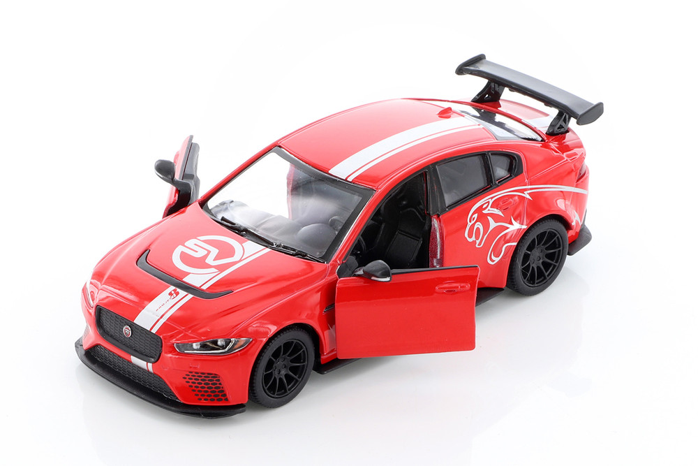 Box of 12 Jaguar XE SV Project 8 Hardtop w/Decals, ASSTD - Kinsmart 5416DF - 1/38 Scale Diecast Model Toy Cars