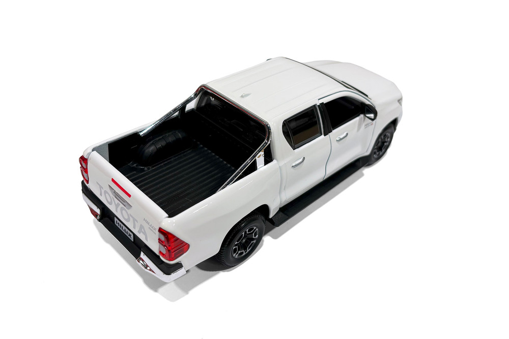 Box of 4 Toyota Hilux Double Cab Pickup Truck, ASSTD - Showcasts 37920 - 1/27 Scale Diecast Model Toy Cars