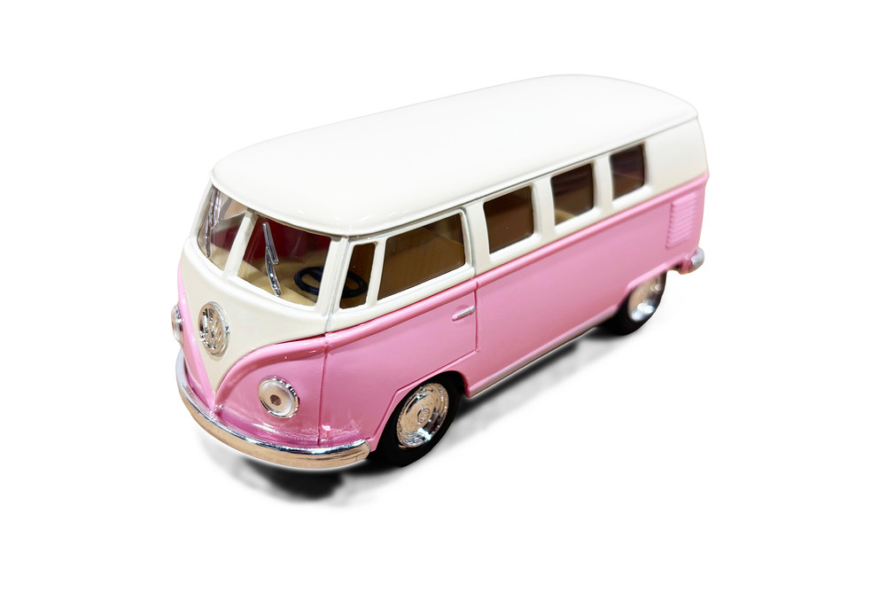 Box of 12 1962 Volkswagen Classical Bus, ASSTD - Kinsmart 5377DY