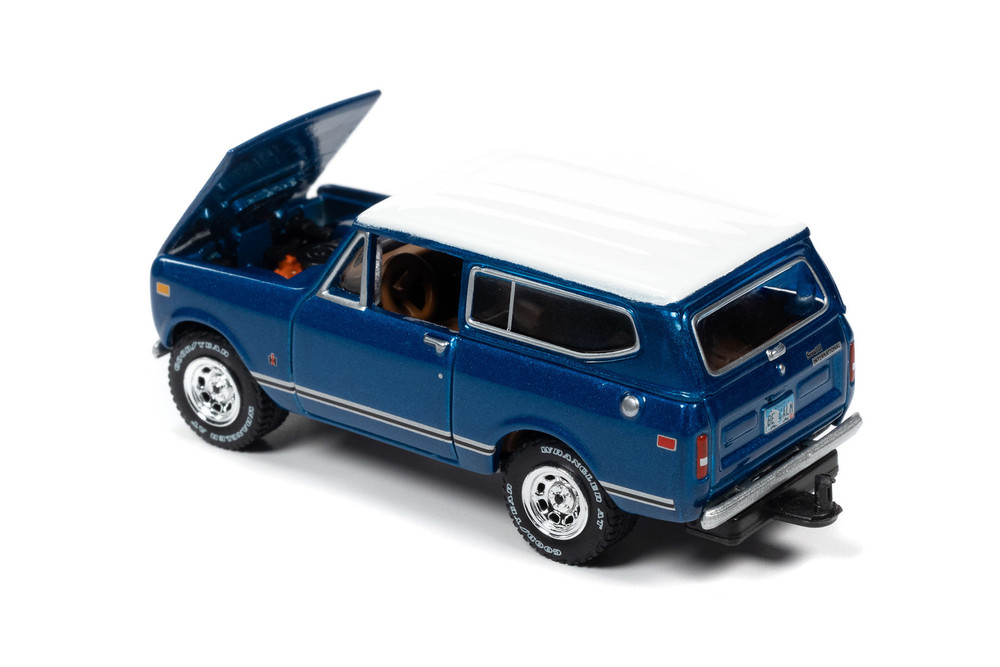 1979 International Scout II, Dark Blue Metallic - Johnny Lightning JLCG026/48B - 1/64 Scale Diecast Model Toy Car