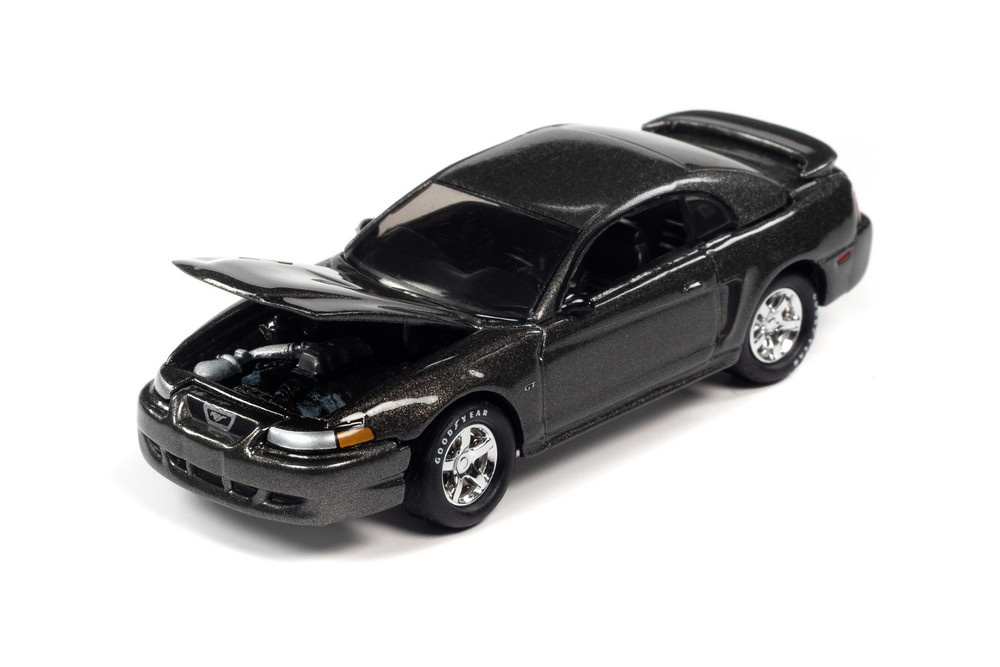 2003 Ford Mustang, Mineral Gray Metallic - Johnny Lightning JLCG026/48A - 1/64 Scale Diecast Model Toy Car