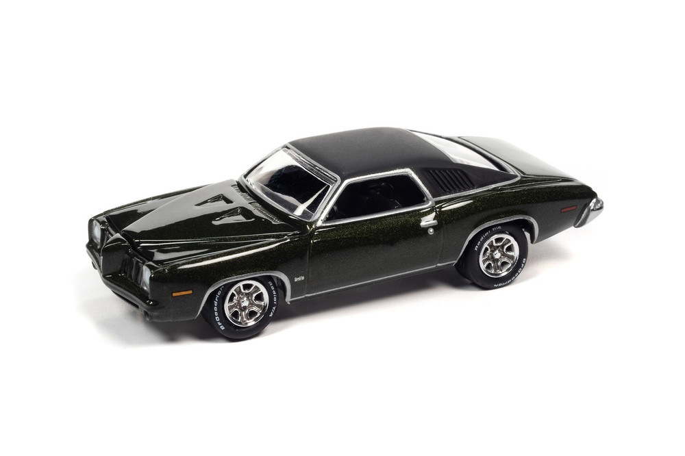 1973 Pontiac Grand Am, Golden Olive Poly - Johnny Lightning JLCG026/48B - 1/64 Scale Diecast Model Toy Car