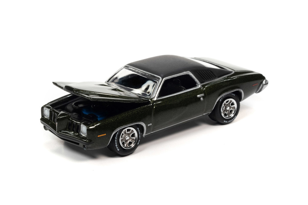1973 Pontiac Grand Am, Golden Olive Poly - Johnny Lightning JLCG026/48B - 1/64 Scale Diecast Model Toy Car