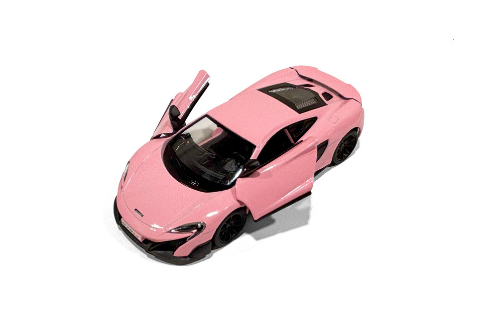 McLaren 675LT Hardtop, Light Pink - Kinsmart 5392DPK - 1/36 Scale Diecast Model Toy Car