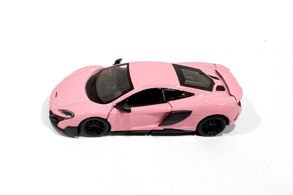 McLaren 675LT Hardtop, Light Pink - Kinsmart 5392DPK - 1/36 Scale Diecast Model Toy Car