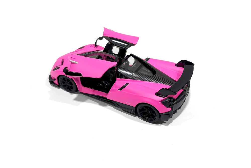 2016 Pagani Huayra BC Hard Top, Pink - Kinsmart 5400DPK - 1/38 Scale Diecast Model Toy Car