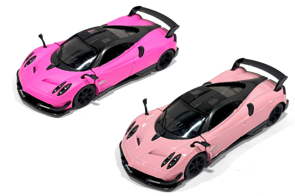 2016 Pagani Huayra BC Hard Top, Pink 2-Pack - Kinsmart 5400DPK - 1/38 Scale Diecast Model Toy Car